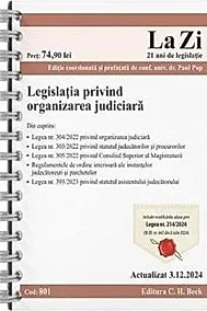 Legislatia privind organizarea judiciara Act.3 decembrie 2024 Ed. Spiralata