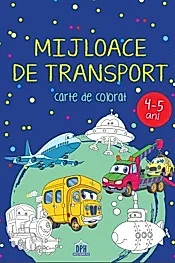 Mijloace de transport (4-5 ani) - carte de colorat