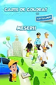 Carte de colorat cu abtibilduri - Meserii