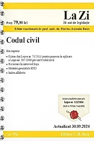 Codul civil Act. 30 Septembrie 2024 Ed. Spiralata
