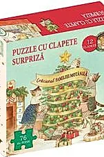Craciunul familiei Motanila - Carte + Puzzle