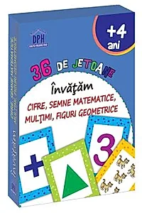 36 de Jetoane - Invatam - Cifre, Semne Matematice, Multimi, Figuri geometrice