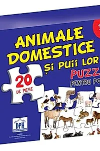 Puzzle pentru podea - Animale domestice - 3-6 Ani