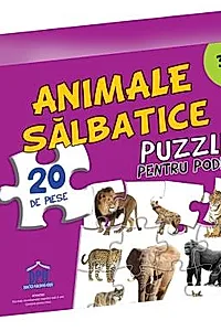Puzzle pentru podea - Animale salbatice - 3-6 Ani