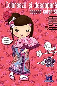 Colorează și descoperă desene surpriză din Asia