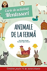 Carte de activități Montessori. Animale de la fermă