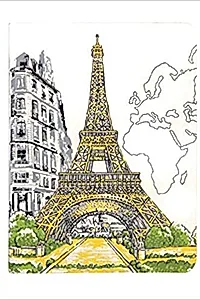 Paris Eiffel Tower Handmade Journal