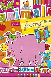 Animale de la fermă. Carte de colorat