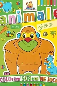 Animale de la zoo. Carte de colorat