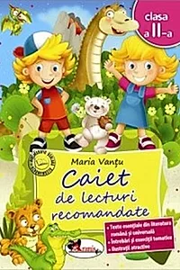 Caiet de lecturi recomandate, clasa a II-a