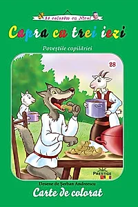 Capra cu trei iezi. Carte de colorat