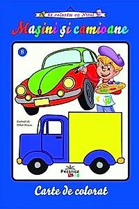 Mașini și camioane. Carte de colorat