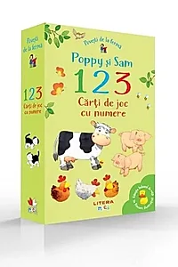 Povești de la fermă. Poppy și Sam. 1, 2, 3. Cărți de joc cu numere
