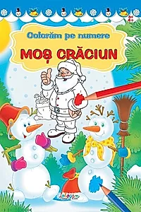 Moș Crăciun. Colorăm pe numere