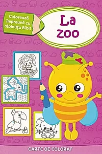 Colorează împreună cu albinuța Bibi - La zoo