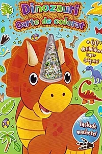 Dinozauri. Carte de colorat cu machete