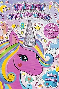 Unicorni. Carte de colorat cu machete
