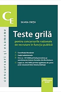 Teste grilă pentru concursurile naționale de recrutare în funcția publică
