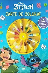 Disney. Stitch. Carte de colorat. 12 creioane mici pentru maini de pitici