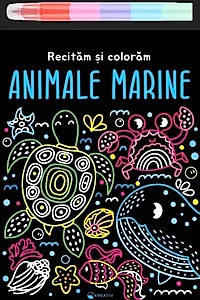Animale marine - Recităm și colorăm