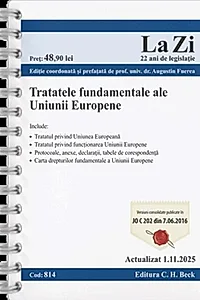 Tratatele fundamentale ale Uniunii Europene. Cod 814. Actualizat la 1.11.2025
