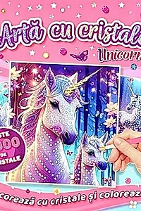 Artă cu cristale - Unicorni