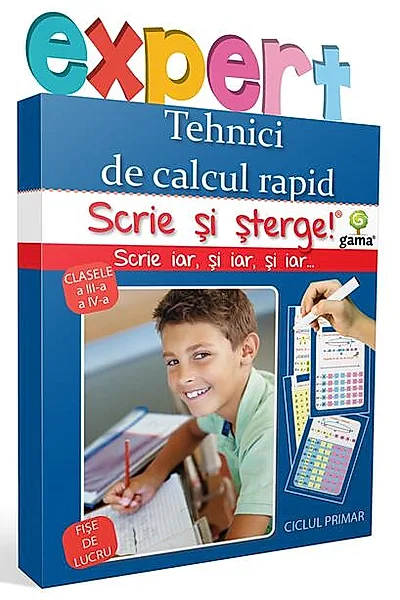Tehnici de calcul rapid. Scrie și șterge! Expert (8-10 ani)