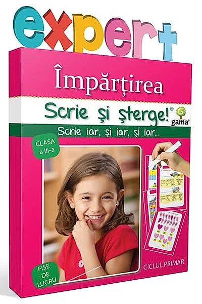 Împărţirea. Scrie și șterge! Expert (8-10 ani)
