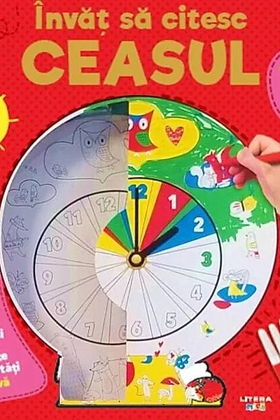 Învăț să citesc ceasul. Colorează ceasul cum îți place