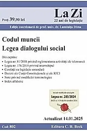 Codul muncii. Legea dialogului social Act.14 Ianuarie 2025