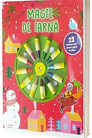 Magie de iarna. Carte de colorat. 12 creioane mici pentru maini de pitici