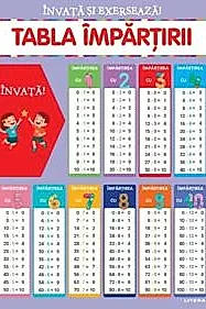 Invata si exerseaza! Tabla impartirii + exercitii (planse educationale)