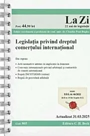 Legislatia privind dreptul comertului international. Cod 805. Actualizat la 31.03.2025
