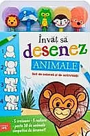 Invat sa desenez: Animale. Set de colorat si de activitati