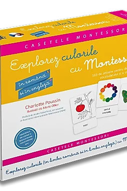 Explorez culorile cu Montessori - In Romana si in Engleza - 163 de jetoane pentru dezvoltarea vocabularului si a creativitatii
