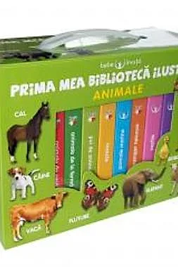 Prima mea biblioteca ilustrata. Animale. Bebe invata (8 carticele)