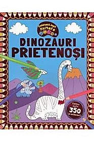 Coloreaza dupa numere. Dinozauri prietenosi