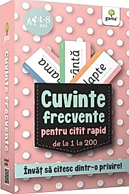 Cuvinte frecvente pentru citit rapid de la 1 la 200