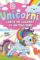 Unicorni carte de colorat cu abtibilduri