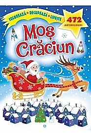 Mos Craciun. Coloreaza, decupeaza, lipeste