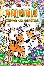 Animale. Carte de colorat cu peste 50 abtibilduri