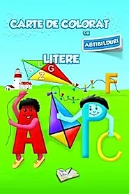 Carte de colorat cu abtibilduri - Litere