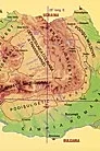 Plansa: Romania. Harta fizica