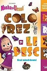 Masha si Ursul. Colorez si lipesc. Eroi nazdravani