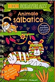 Animale salbatice. Scratch Art. Neon