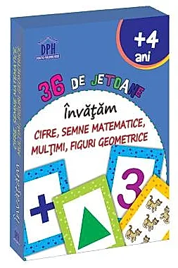 36 de Jetoane - Invatam - Cifre, Semne Matematice, Multimi, Figuri geometrice