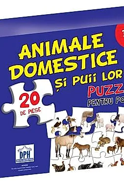 Puzzle pentru podea - Animale domestice - 3-6 Ani