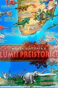 Harta ilustrata a lumii preistorice
