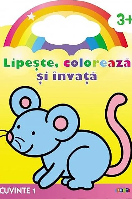 Lipește, colorează și învață. Cuvinte 1. Șoricelul