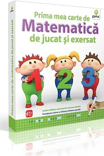 Prima mea carte de matematică de jucat și exersat (conține tăbliță și carioca)